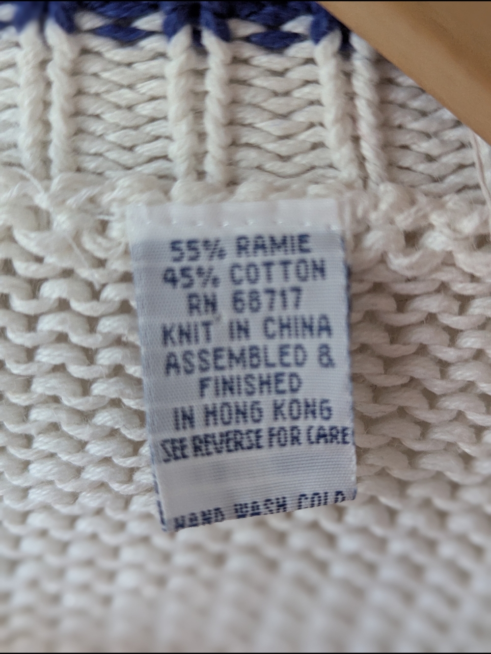 Vintage Cape Isle Knitters Baseball White Multicolor Argyle Knit Cardigan Large - Picture 10 of 13